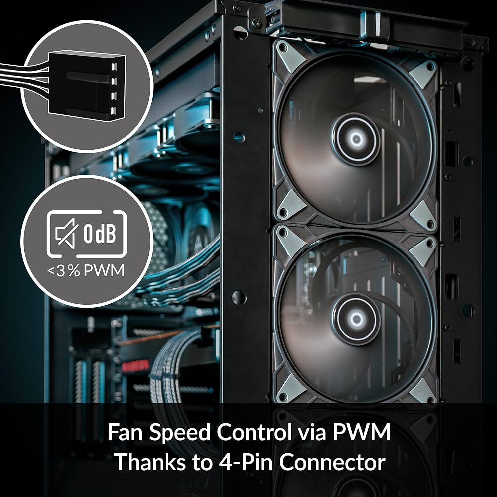 Amazon | ARCTIC 14cm角27mm厚ケースファン「P14 MAX」250~2,800